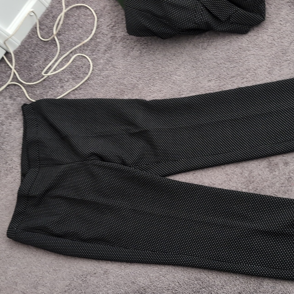 Talbot's sz 16 black suit with white dots